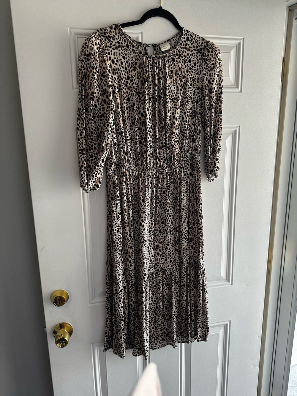 a new day Leopard-Print Midi Dress in Neutral/Taupe